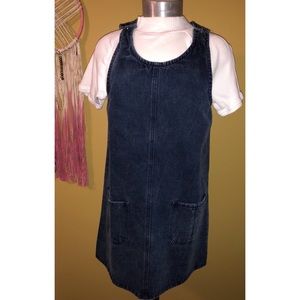 Denim overall dress
